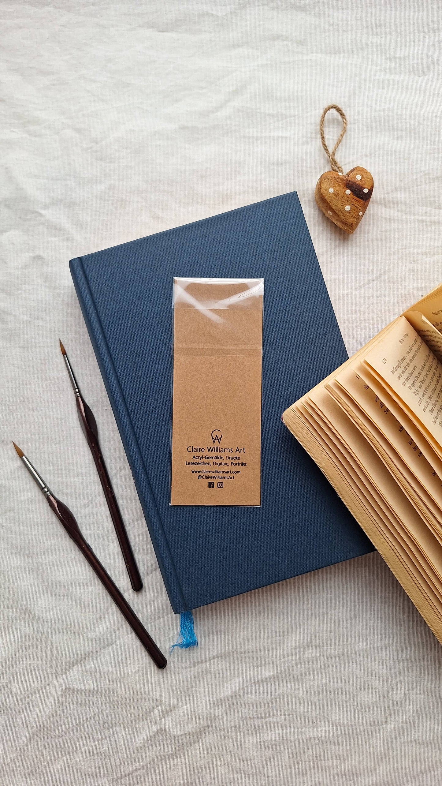 Elk in Winter Forest Bookmark
