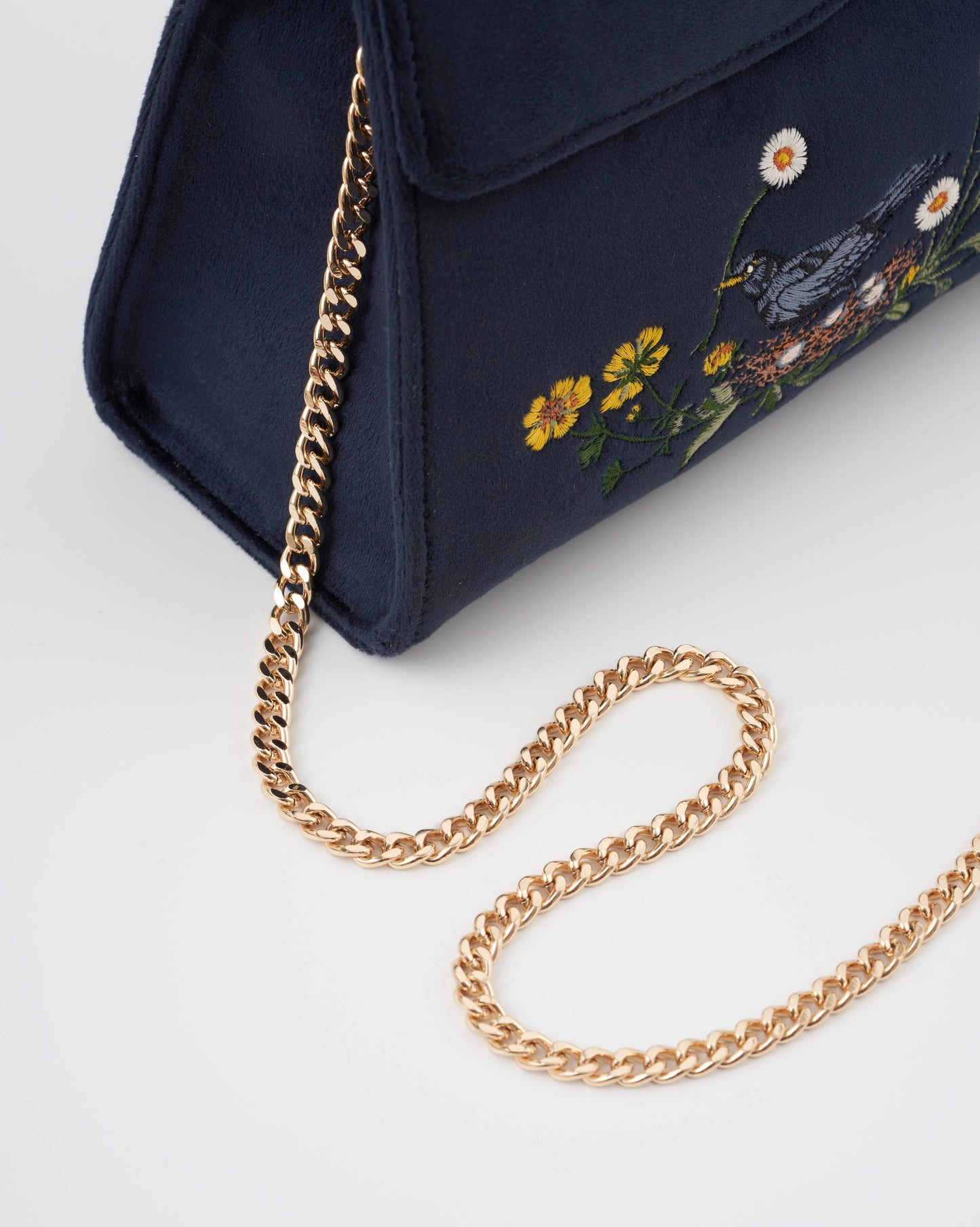 FABLE Blackbird Navy Mini Velvet Tote