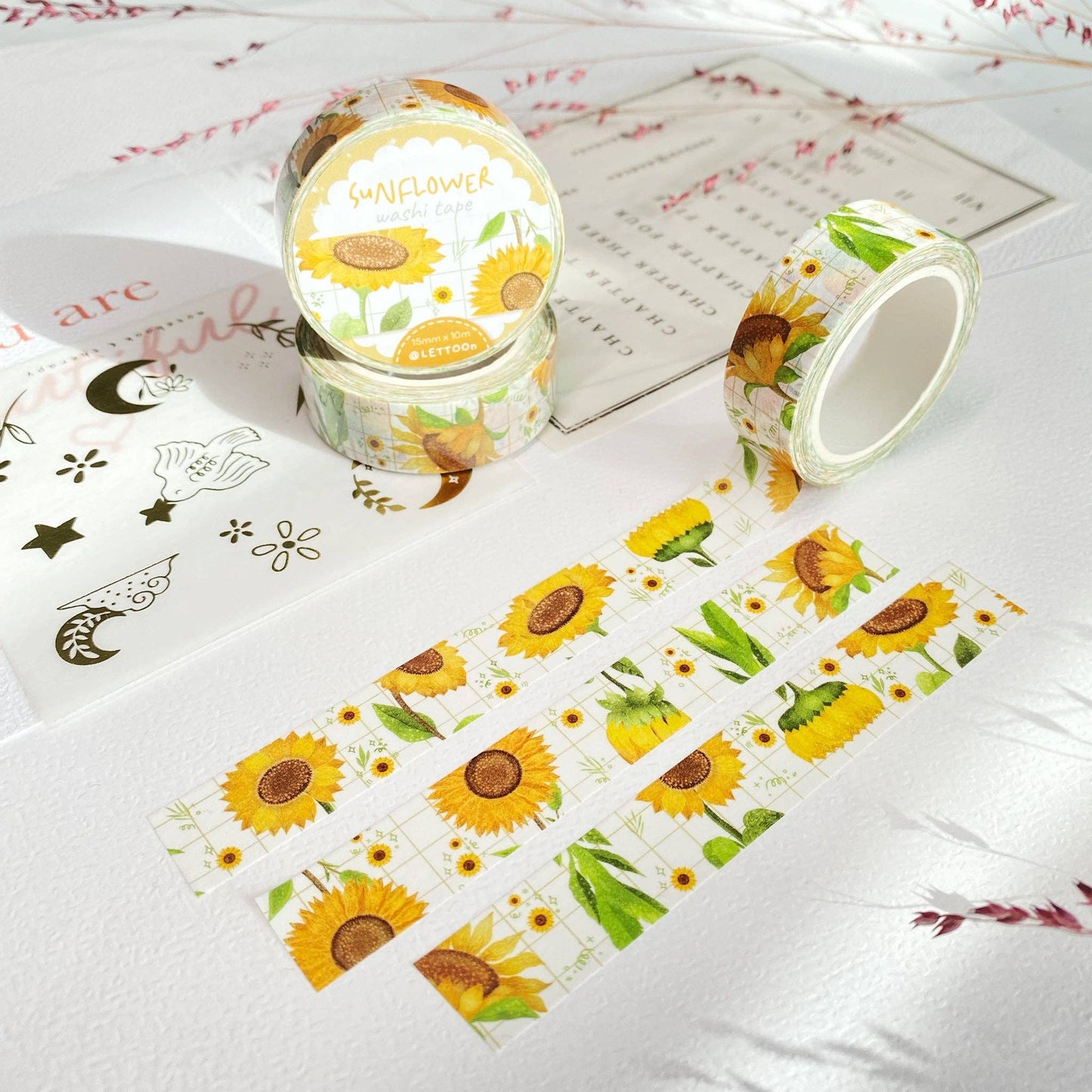 Washi Tape - Sunflower - Tea & Fables