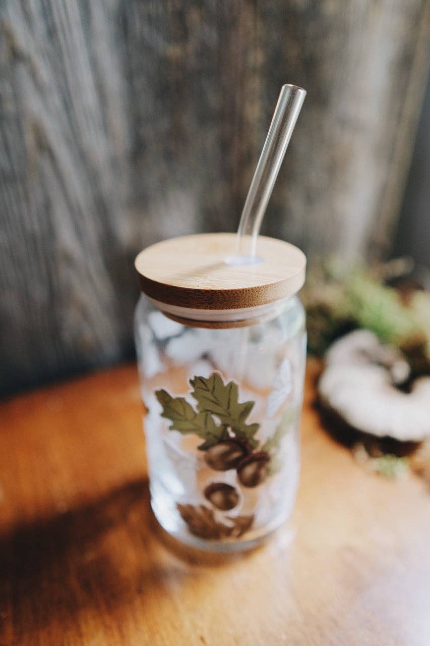 Glass Tumbler: Oak & Mothling