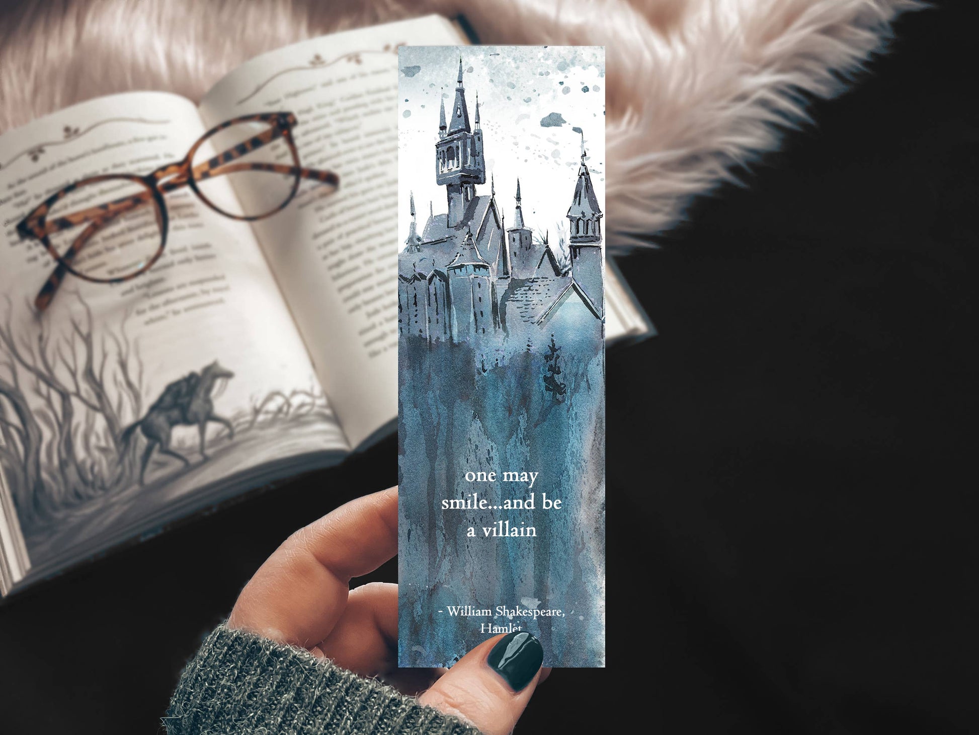 Shakespeare Villian Quote Bookmark - Tea & Fables