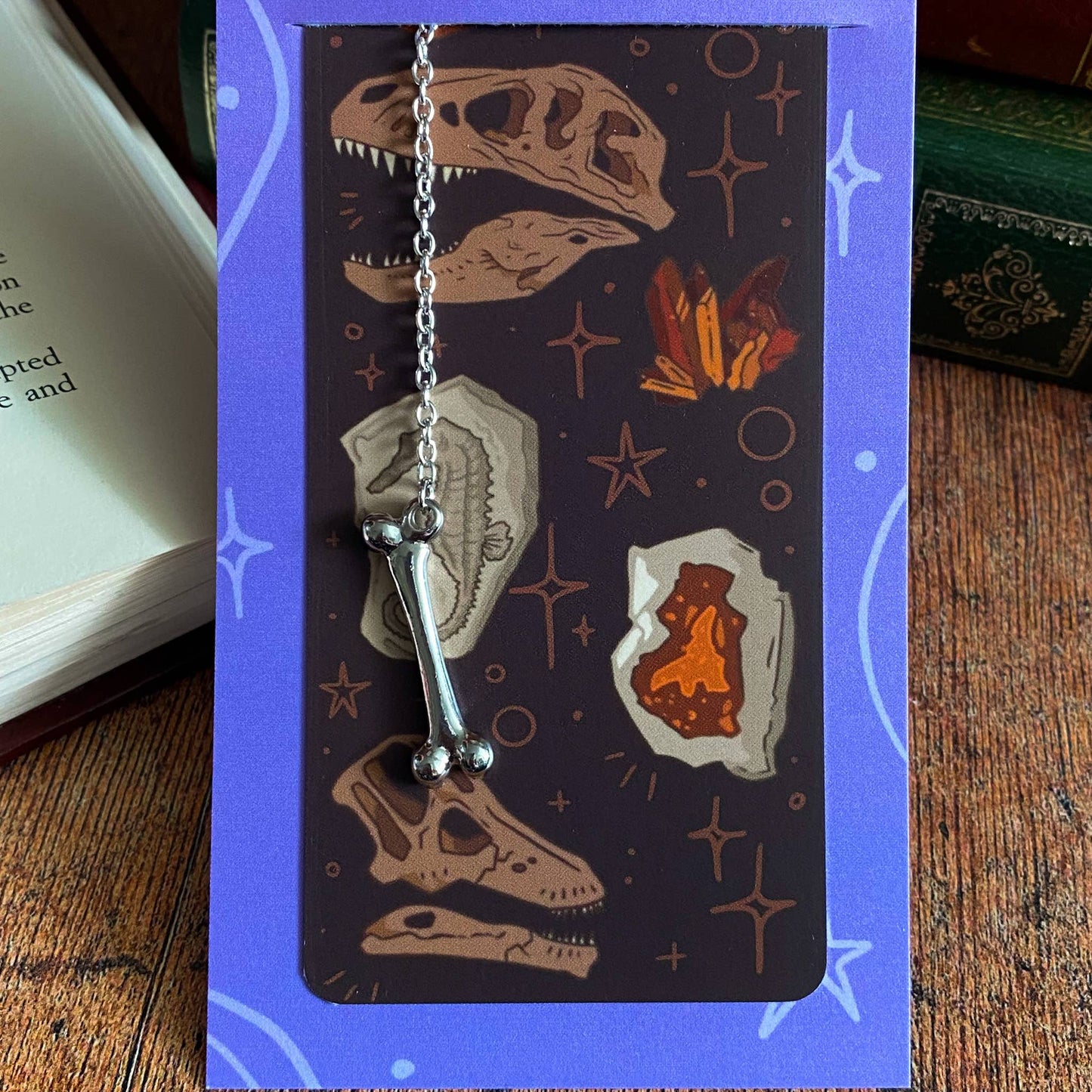 Fossils and Rocks, Chain Bookmark - Tea & Fables