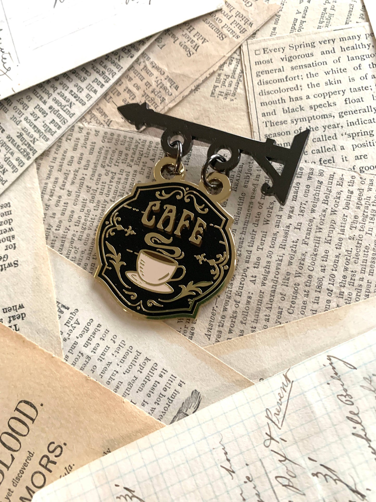 Cafe Sign Pin
