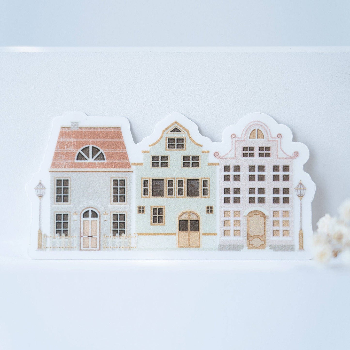 Clear Vinyl Sticker - Cozy Houses - Tea & Fables