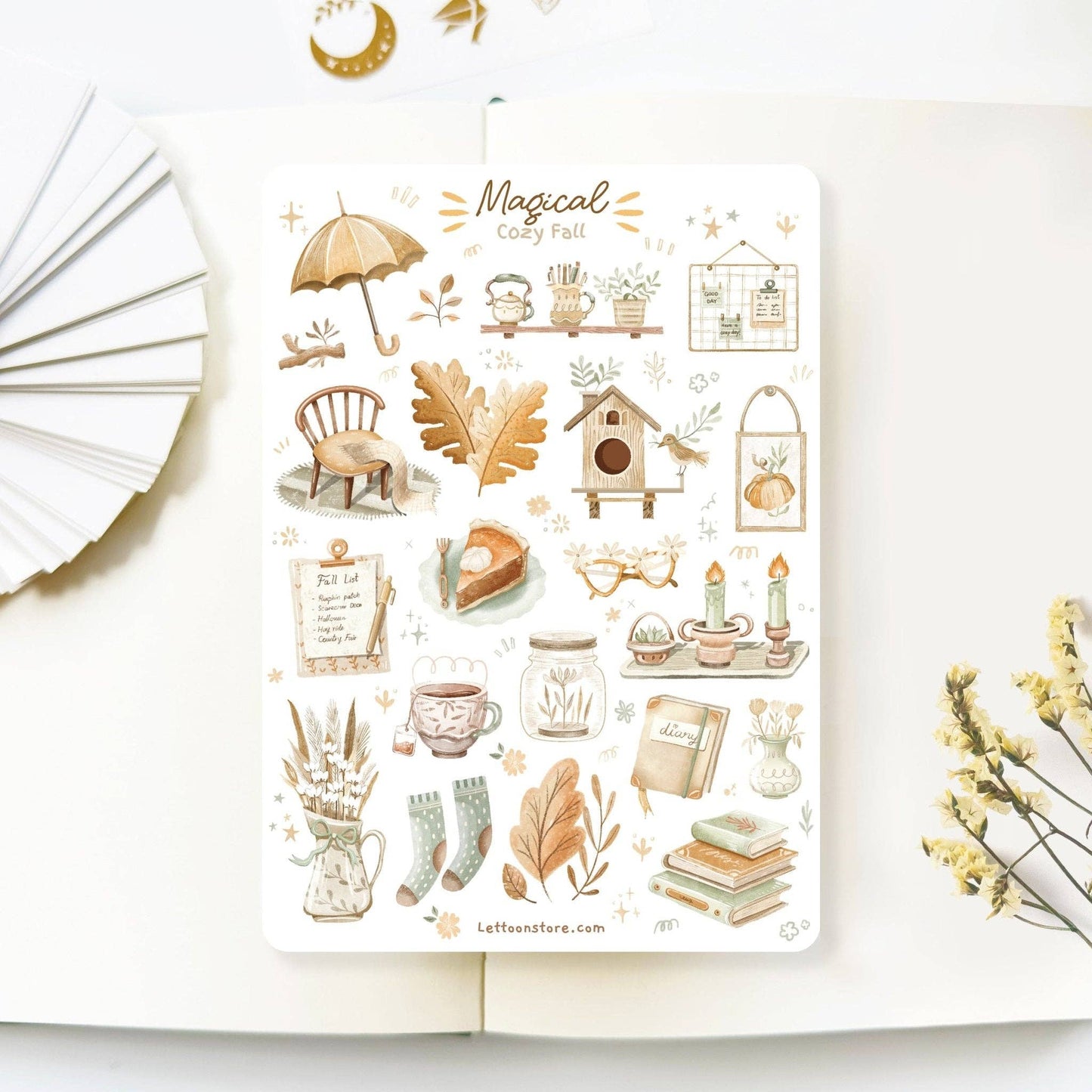 Sticker Sheet - Magical Cozy Fall: Matte Paper