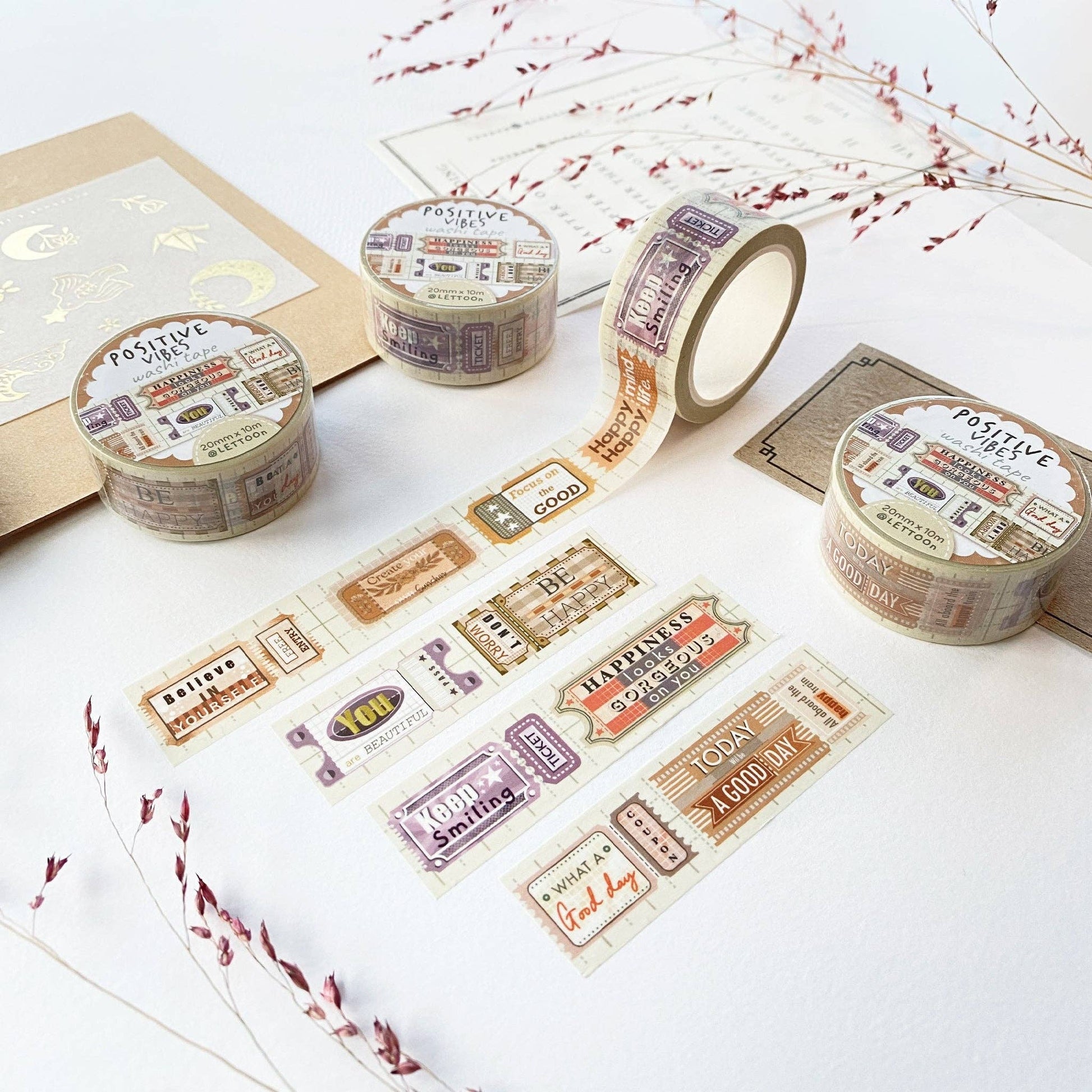 Washi Tape - Positive Vibes - Tea & Fables