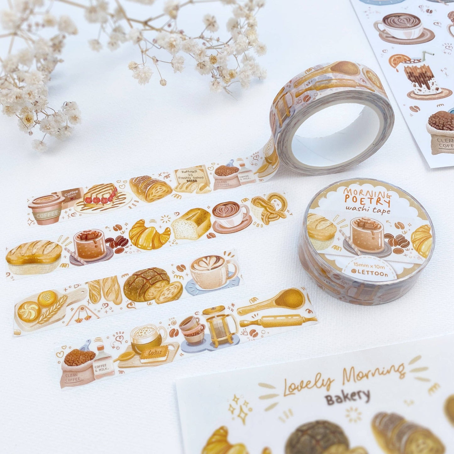 Washi Tape - Morning Poetry - Tea & Fables