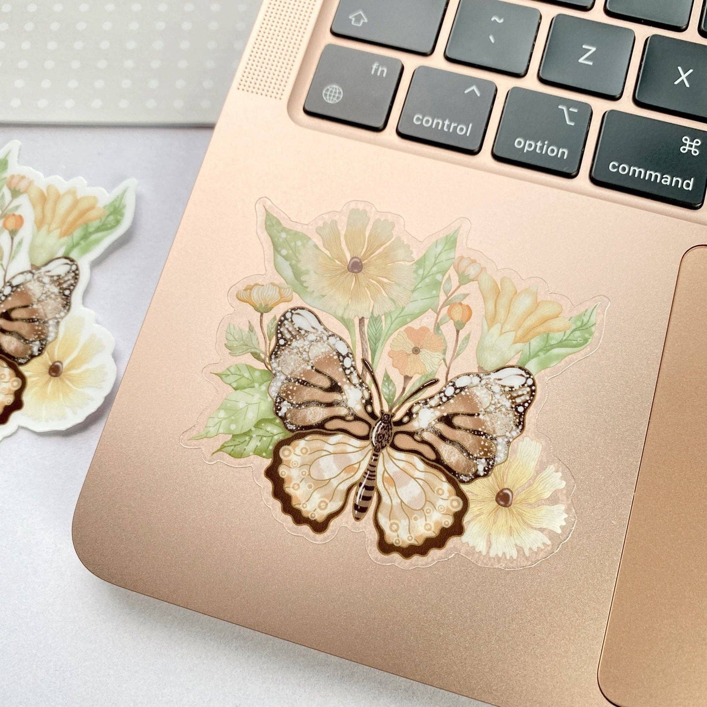 Clear Vinyl Sticker - Botanical Butterfly - Tea & Fables