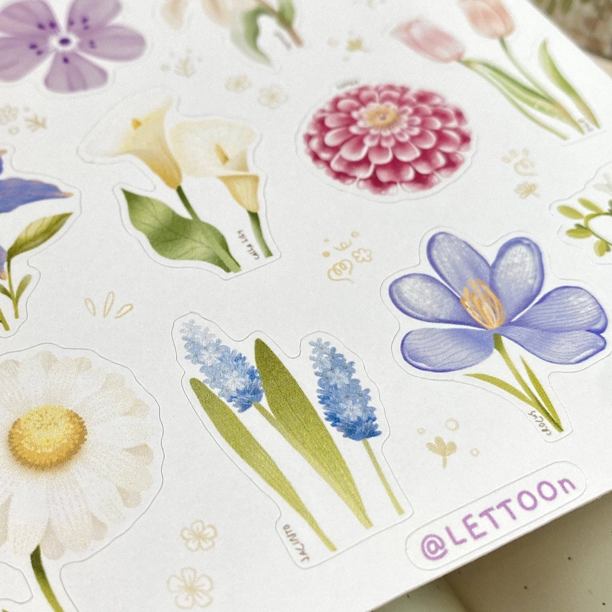 Sticker Sheet - Floral Desire - Tea & Fables