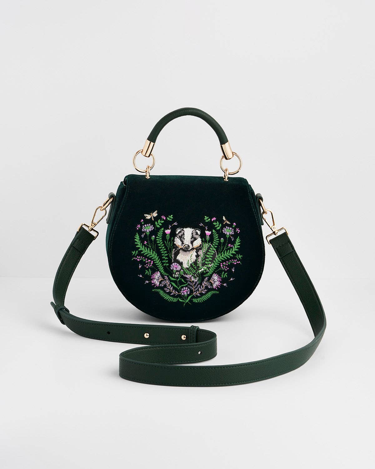 FABLE Badger Embroidered Saddle Bag