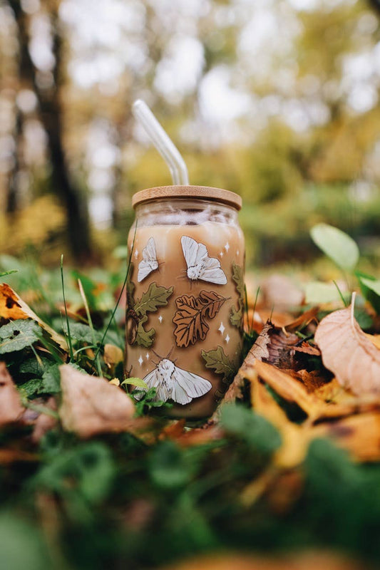 Glass Tumbler: Oak & Mothling