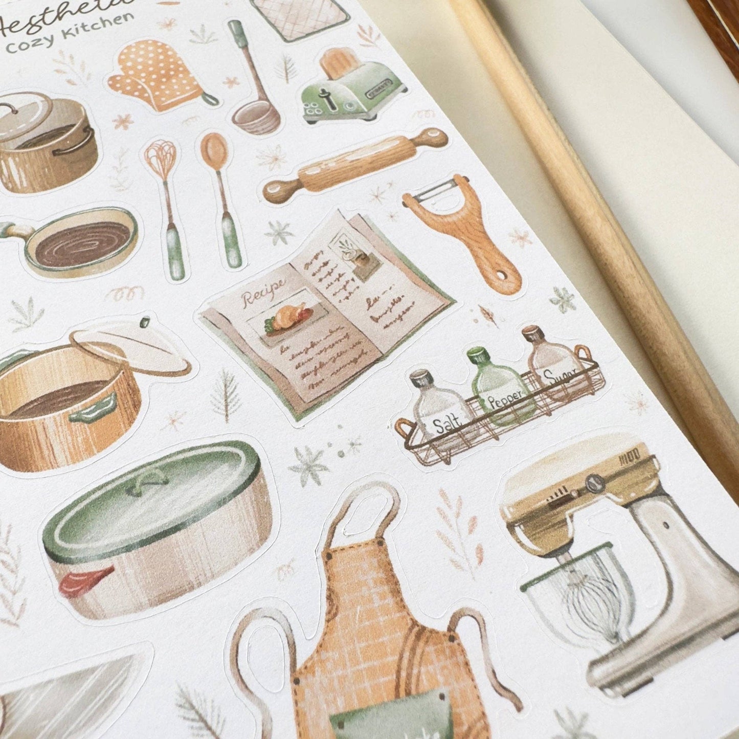 Sticker Sheet - Aesthetic Cozy Kitchen - Tea & Fables