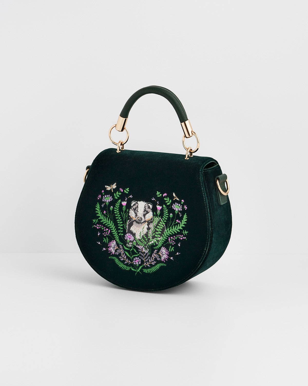 FABLE Badger Embroidered Saddle Bag