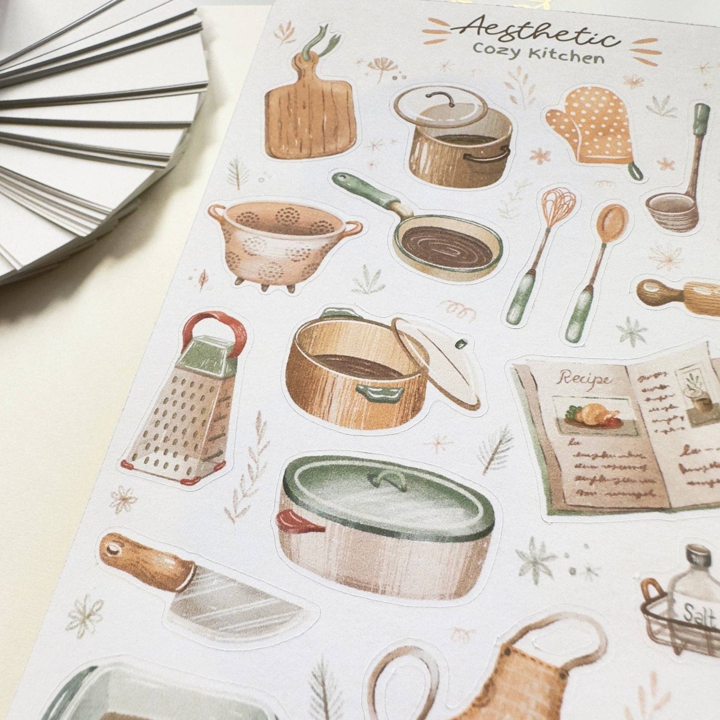 Sticker Sheet - Aesthetic Cozy Kitchen - Tea & Fables