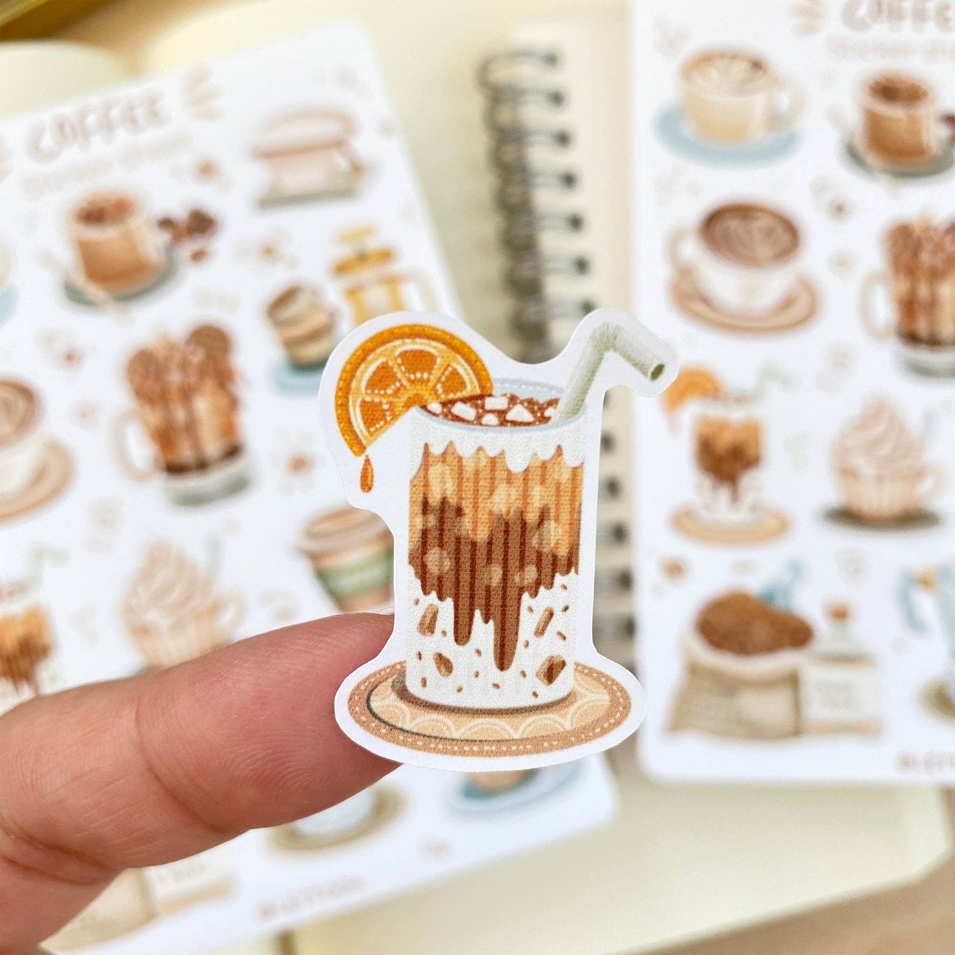 Sticker Sheet - Coffee + Bakery / Semi-Transparent - Tea & Fables