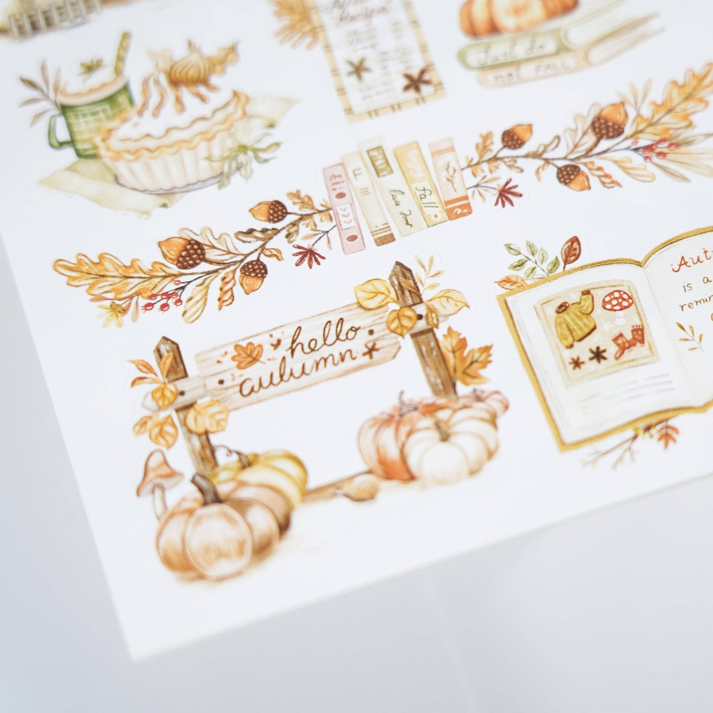 Sticker Sheet - Lovely Fall Season: Textured