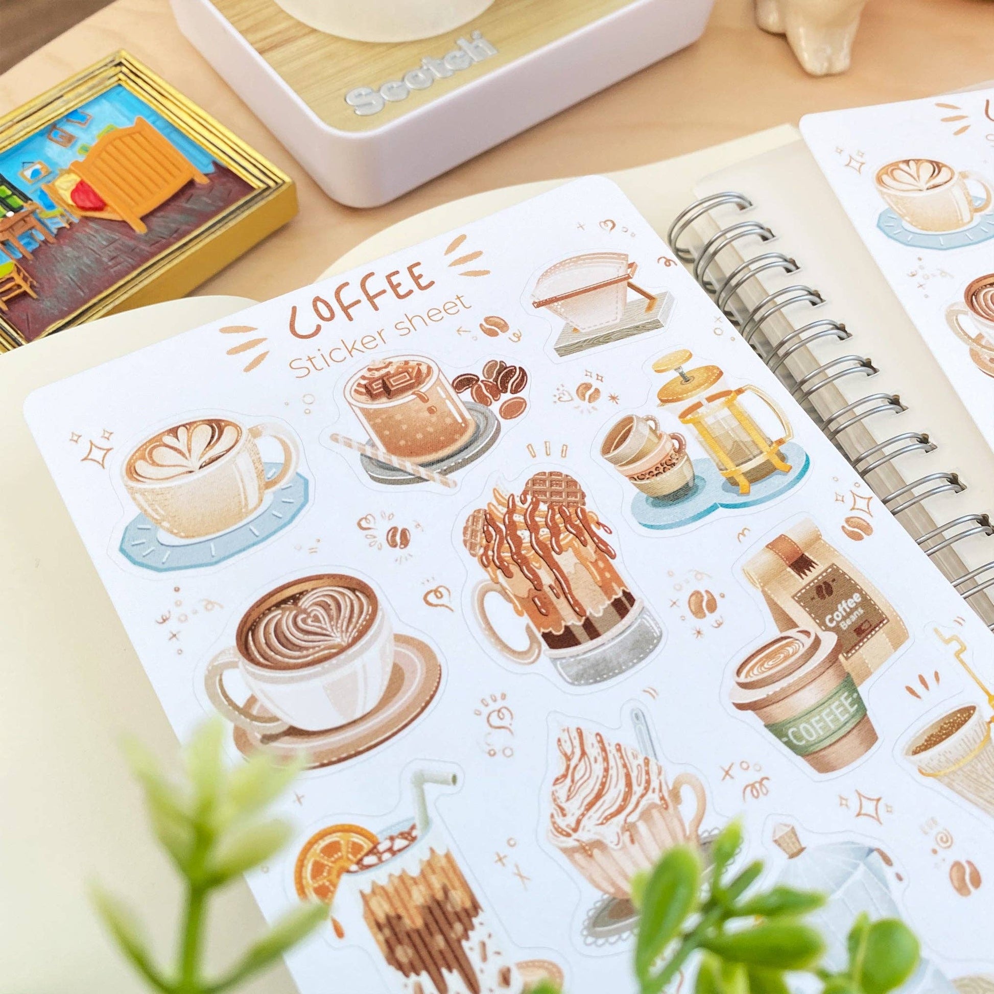 Sticker Sheet - Coffee + Bakery / Semi-Transparent - Tea & Fables