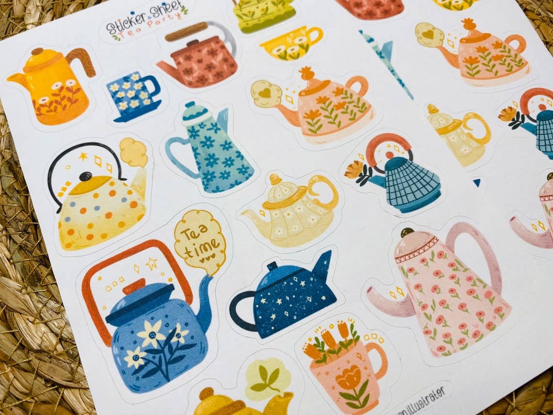 Sticker Sheet: Tea Party