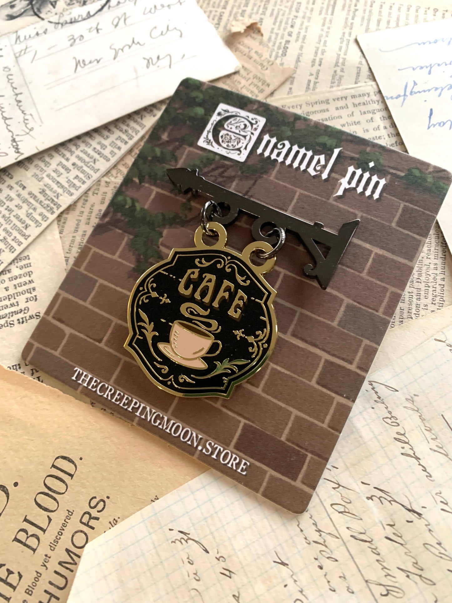 Cafe Sign Pin