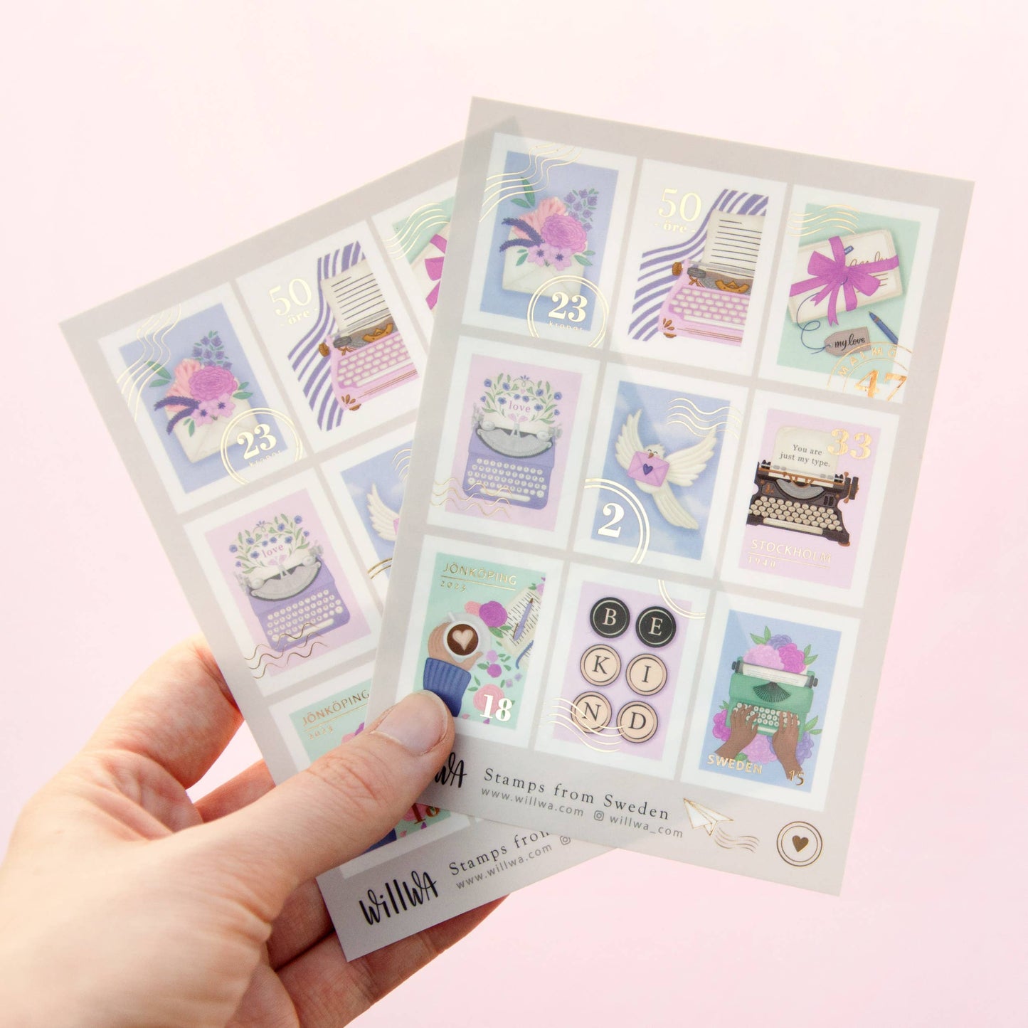 Stamps from Sweden Sticker Sheet