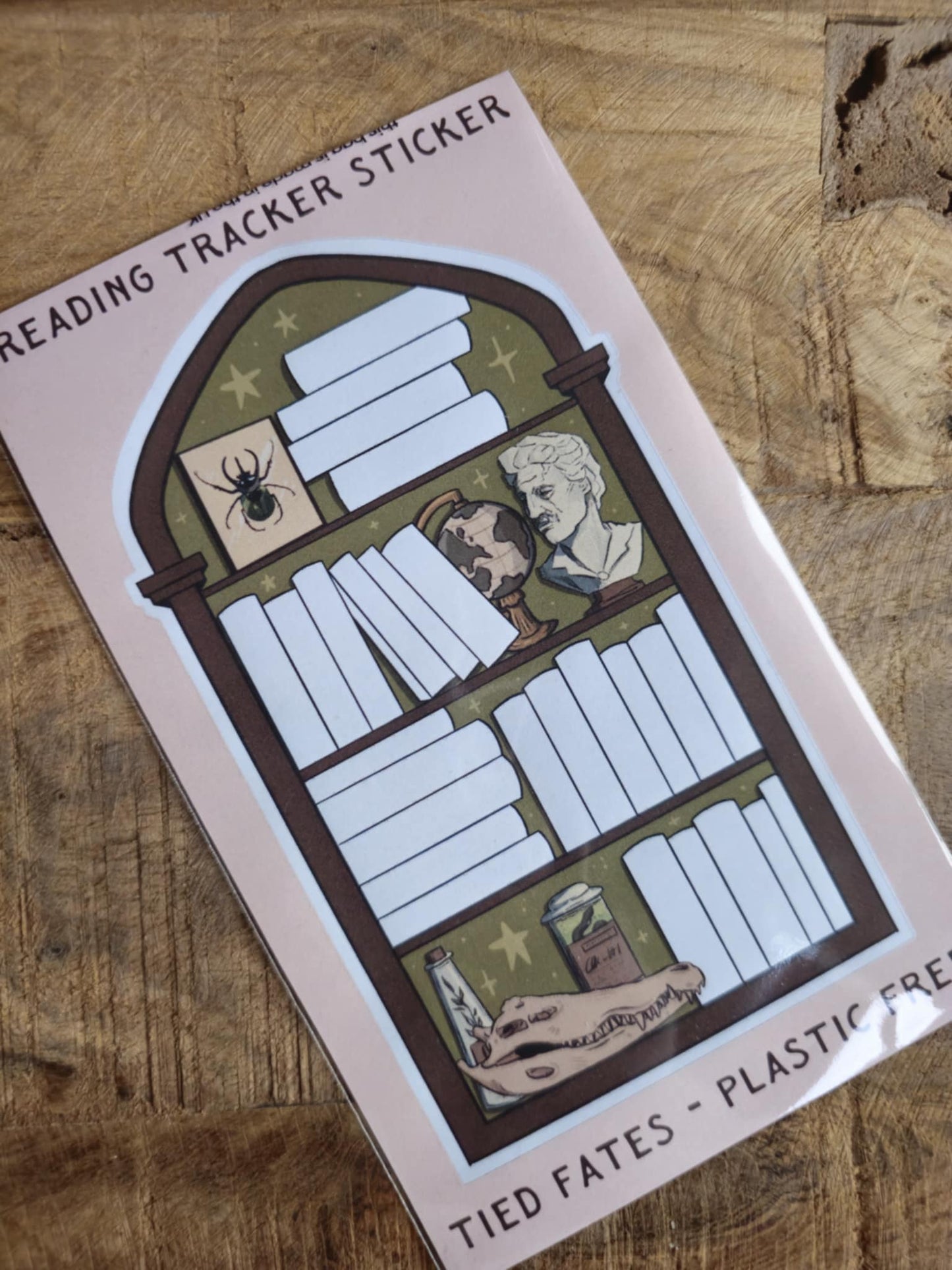 Curio Bookshelf Reading Tracker Sticker