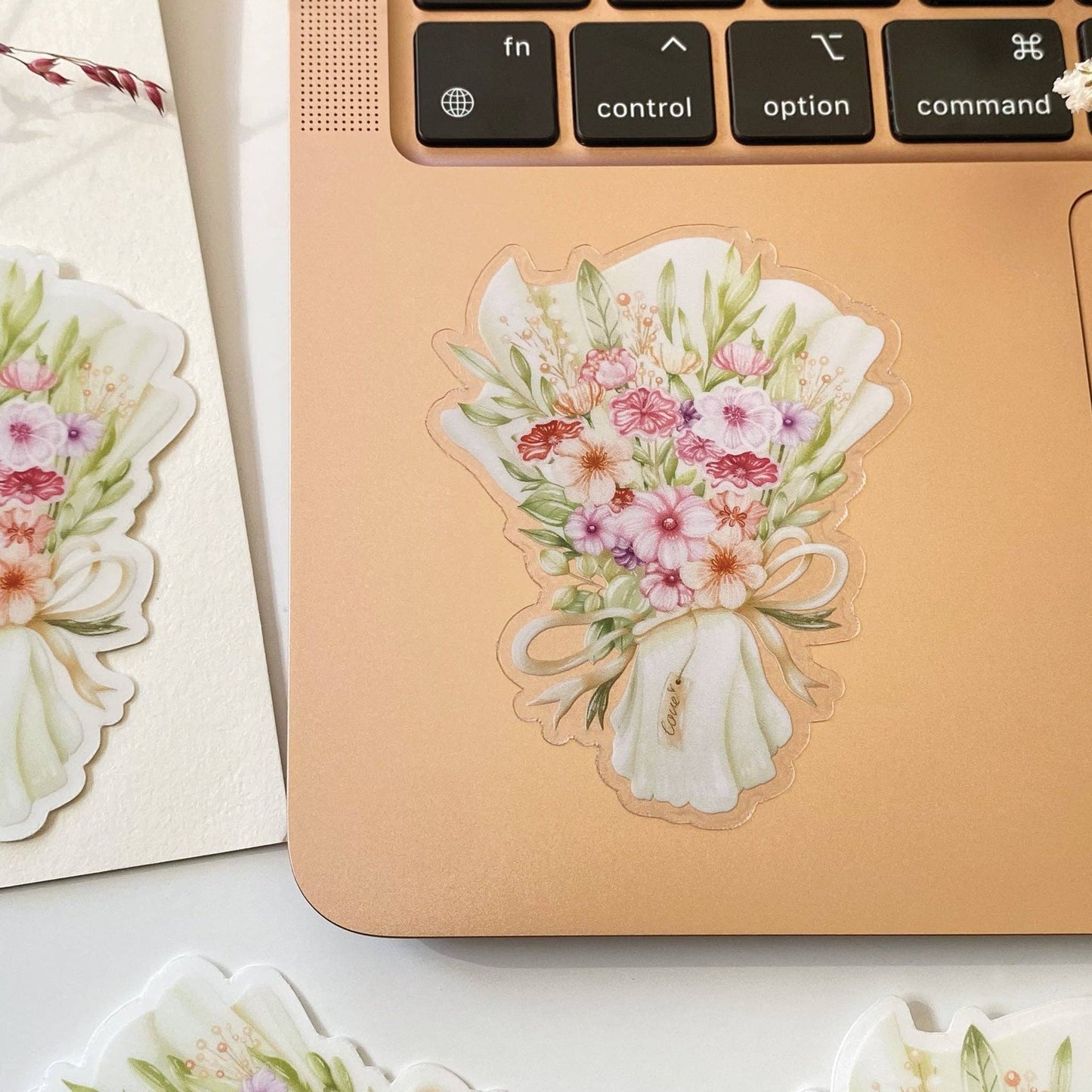 Clear Vinyl Sticker - Flower Bouquet - Tea & Fables