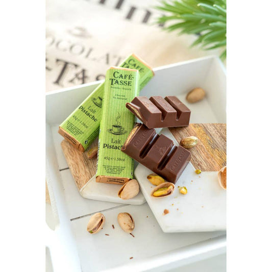 Melkesjokolade: Pistasjkrem