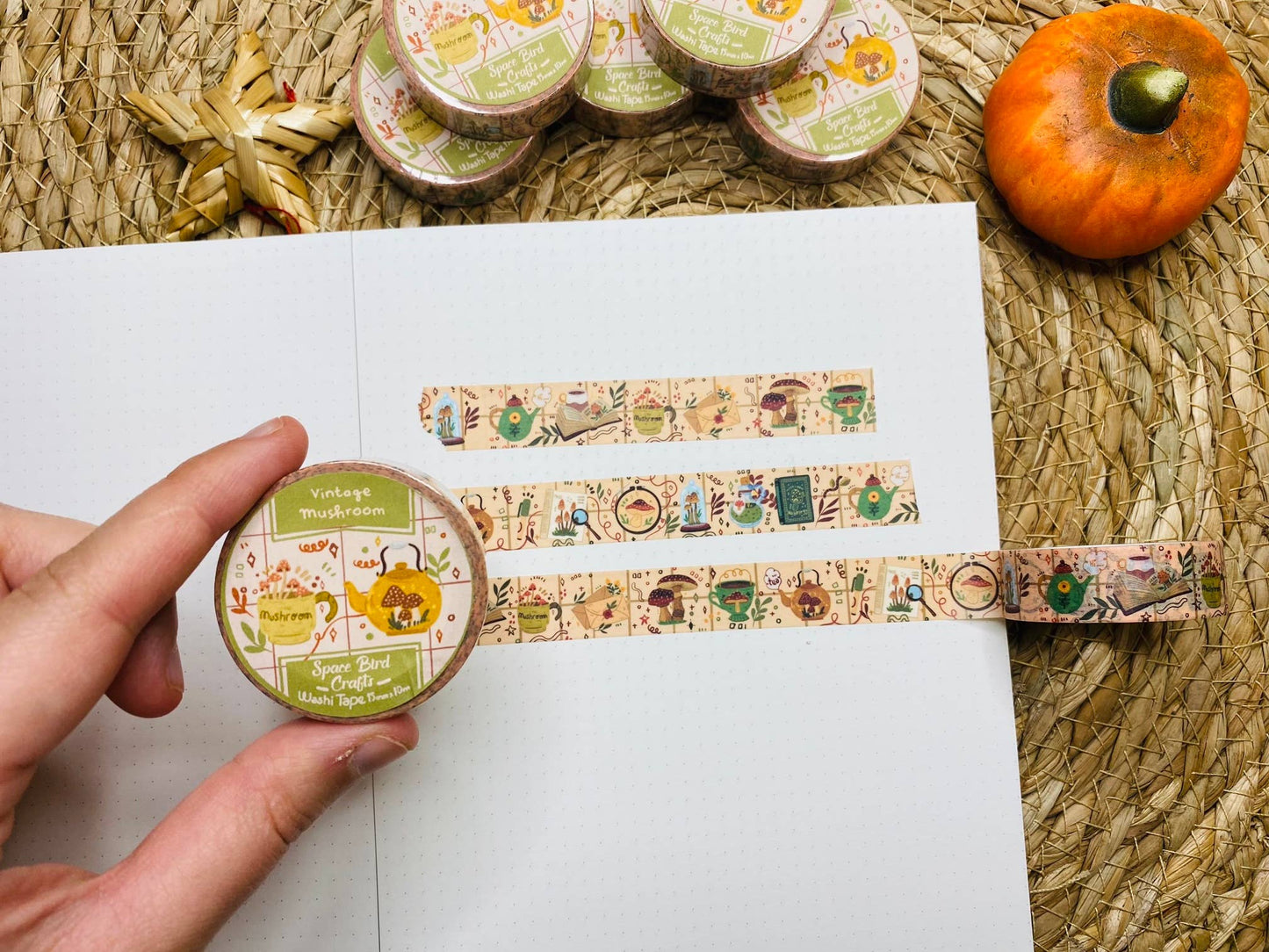 Washi Tape: Vintage Mushroom
