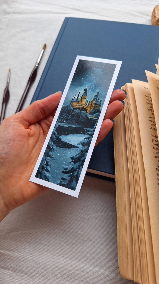 Snowy Winter Castle Bookmark