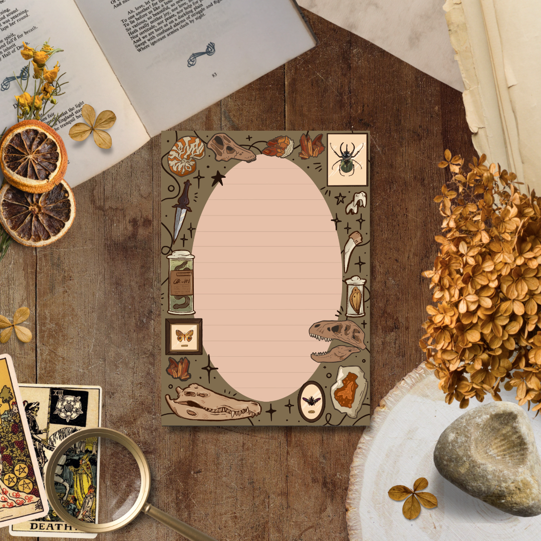 Curio Collection, Linjert notatblokk - Tea & Fables