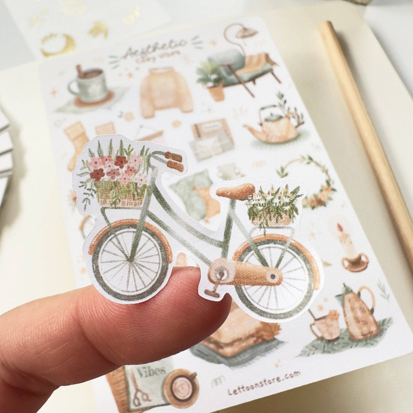 Sticker Sheet - Aesthetic Cozy Vibes: Matte Paper