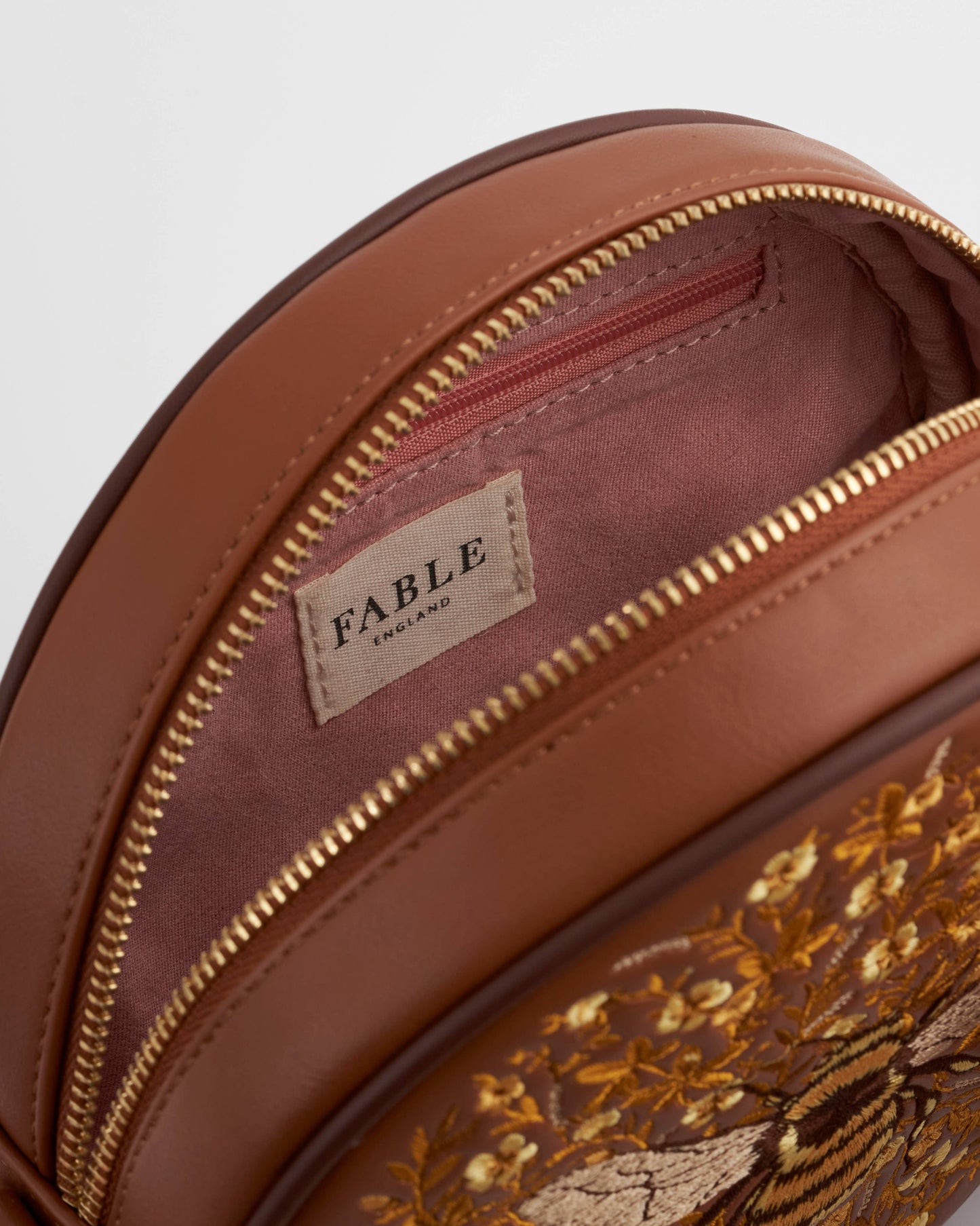FABLE Bumble Bee Tan Circle Bag