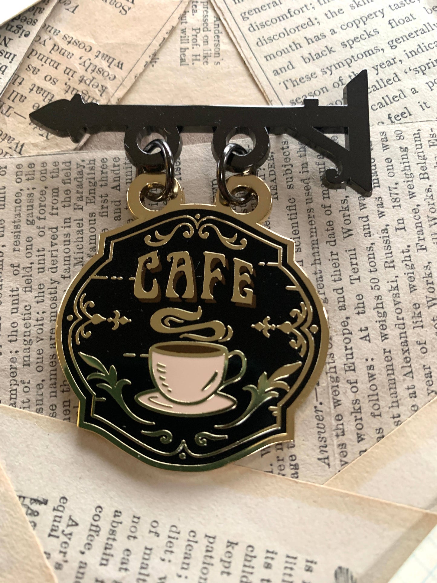 Cafe Sign Pin