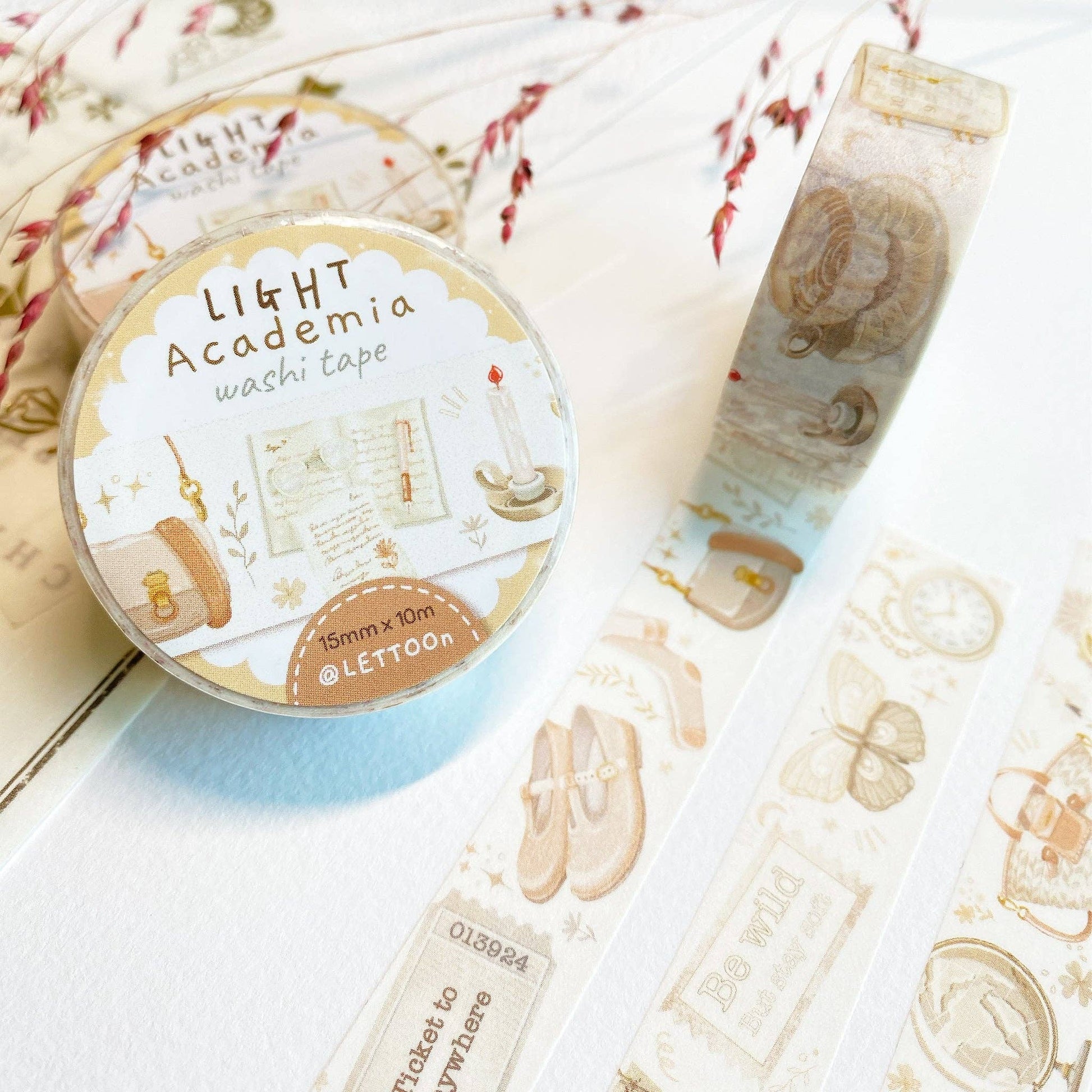 Washi Tape - Light Academia - Tea & Fables