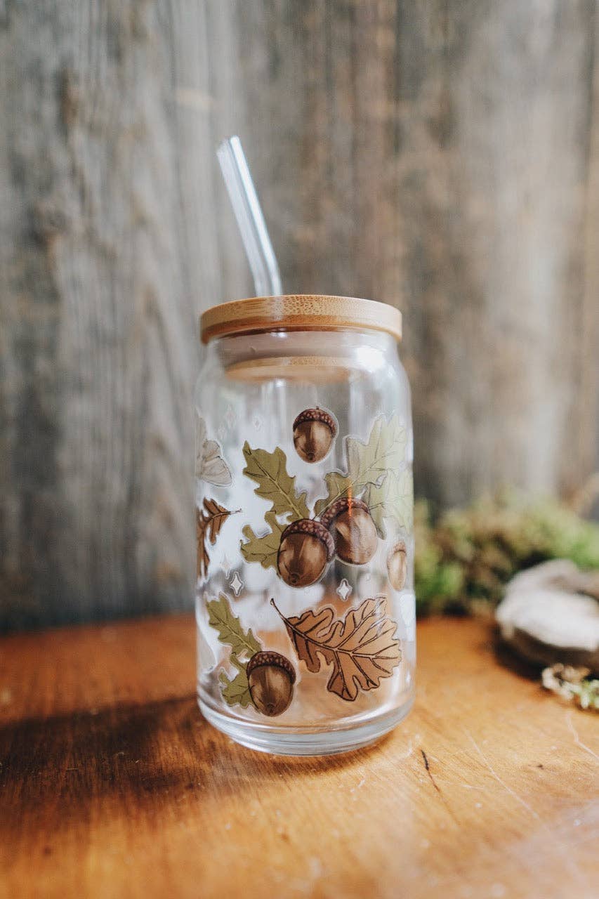 Glass Tumbler: Oak & Mothling