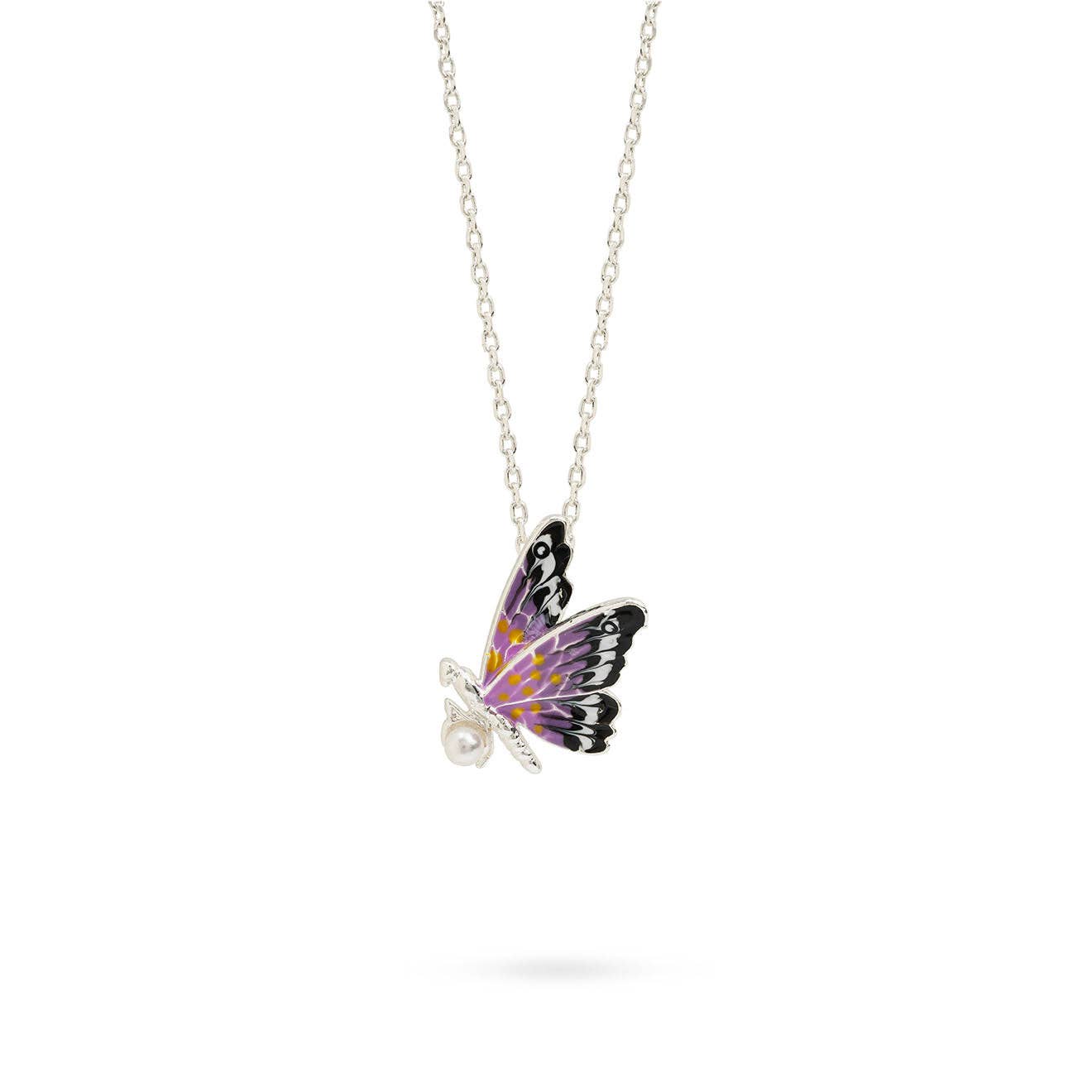 Half Butterfly & Pearl Pendant