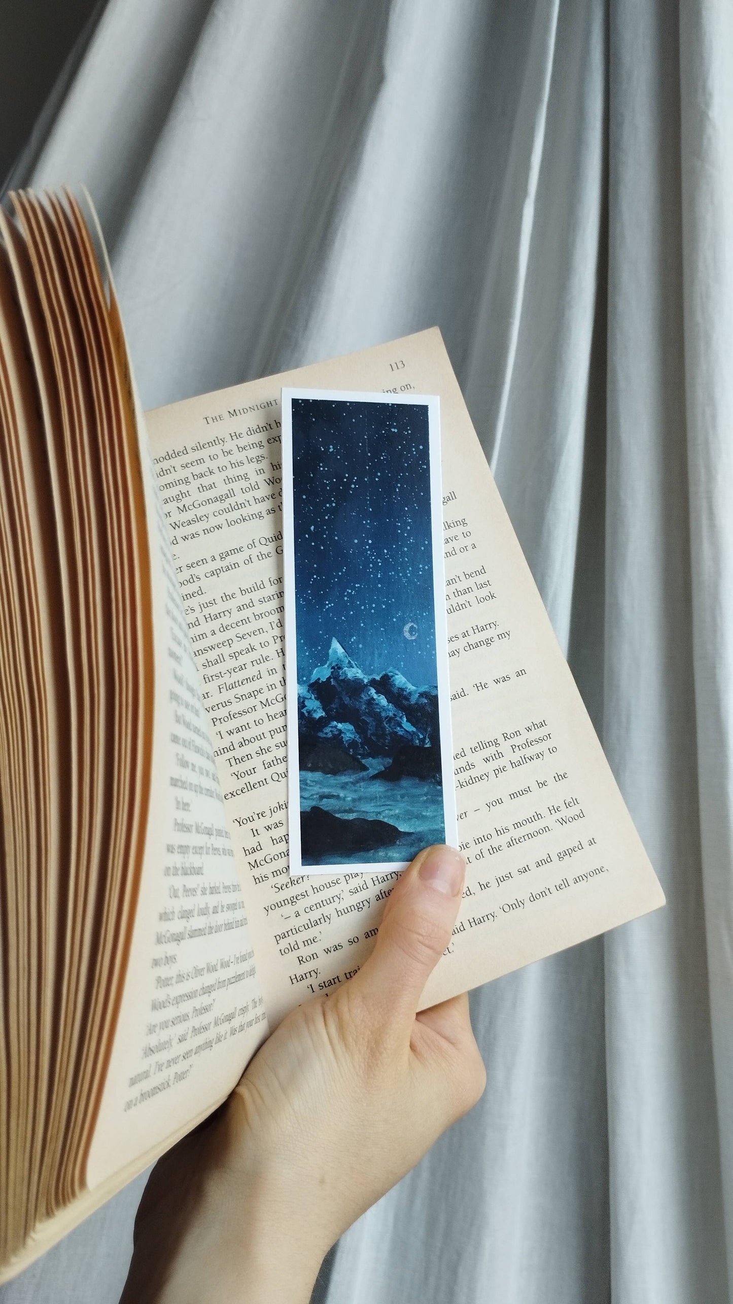 Starry Sky & Mountains Bookmark