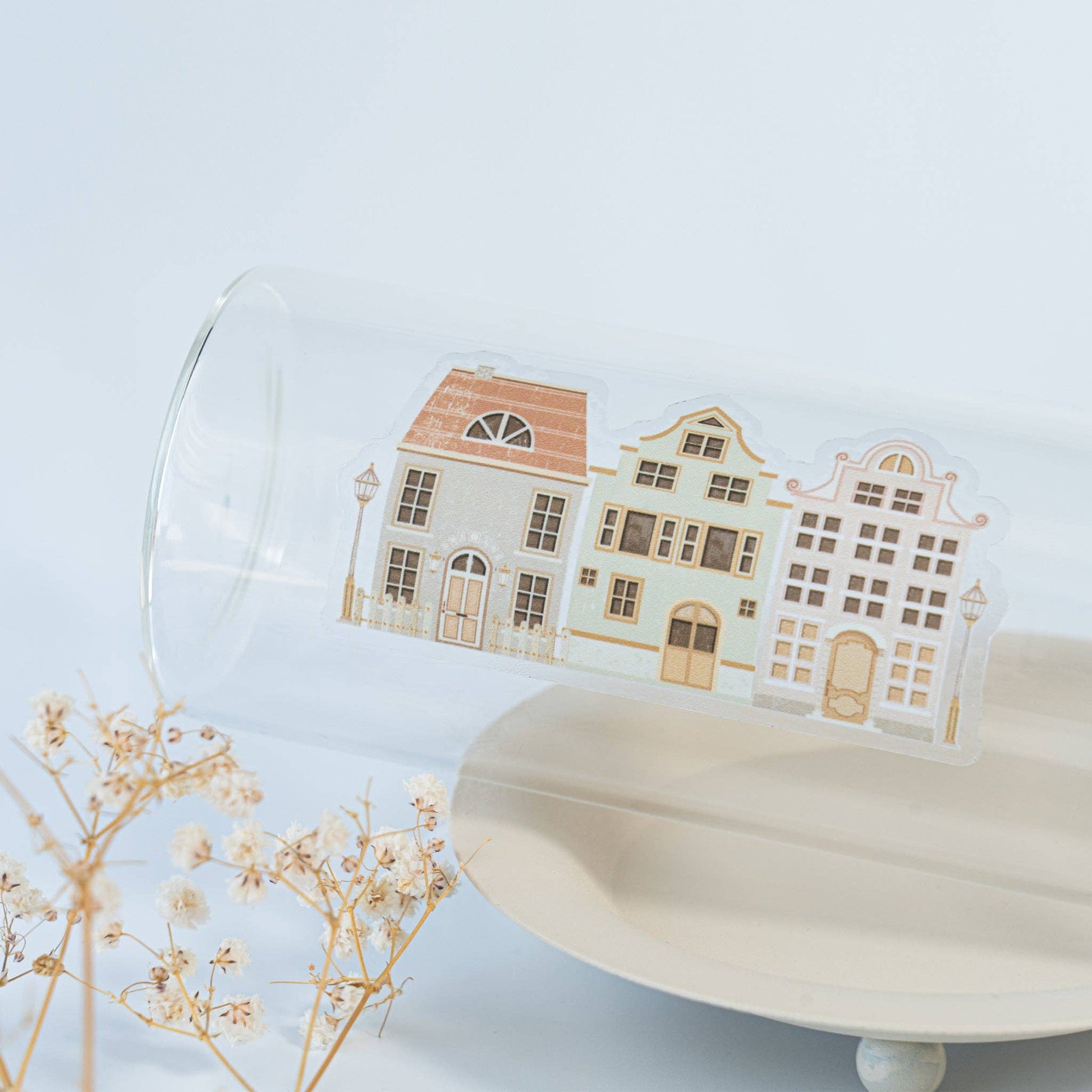 Clear Vinyl Sticker - Cozy Houses - Tea & Fables