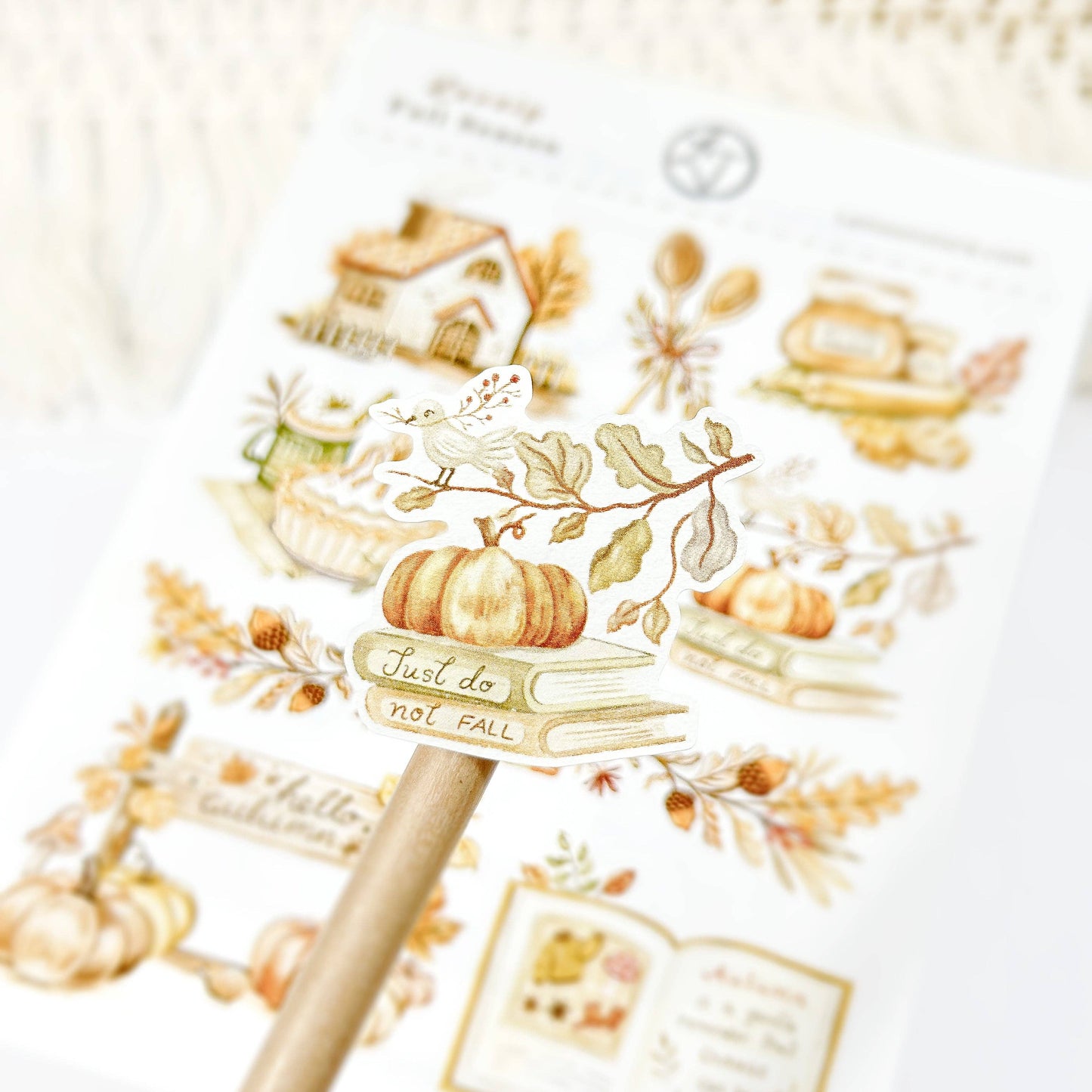 Sticker Sheet - Lovely Fall Season: Textured
