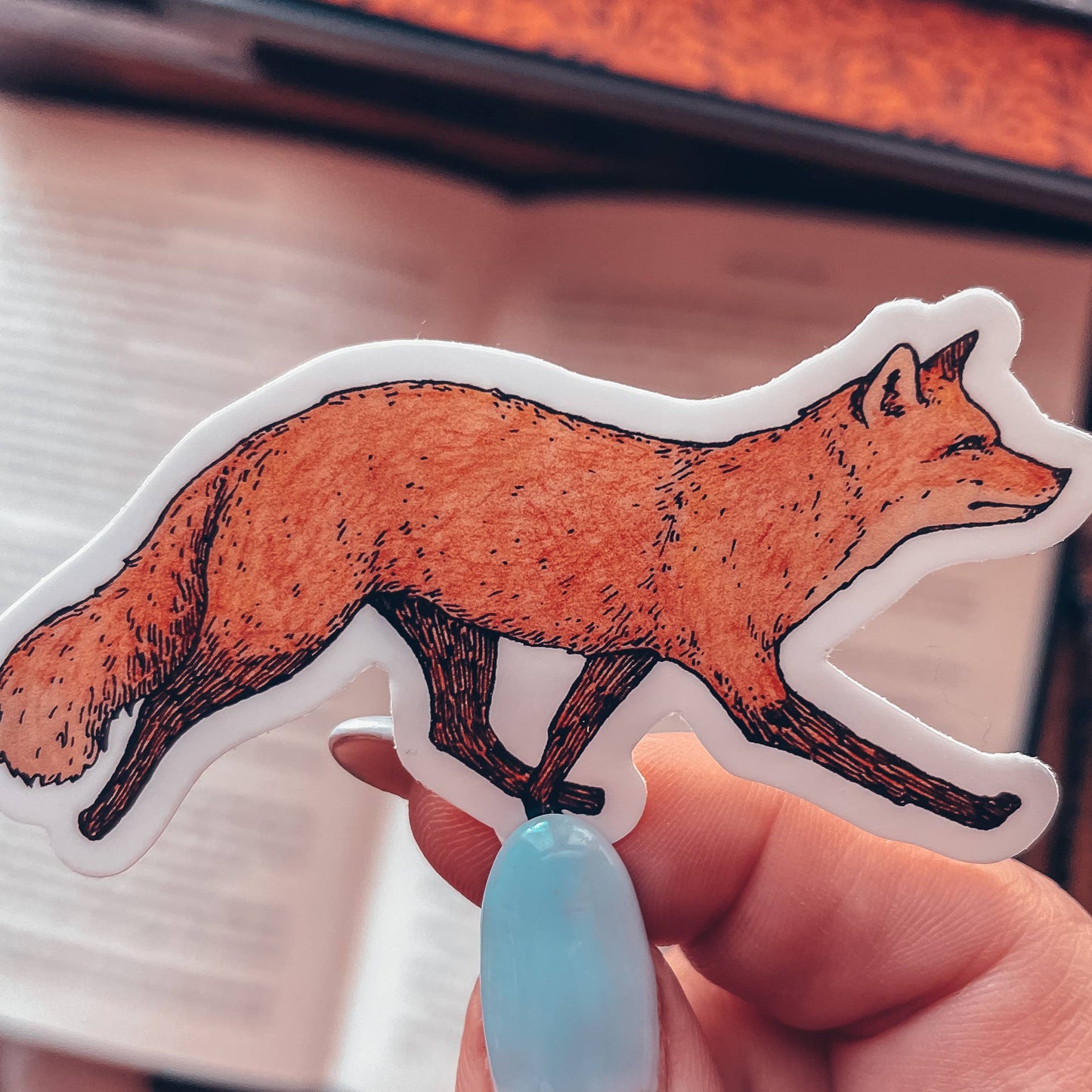 Vinyl Fox Sticker - Tea & Fables