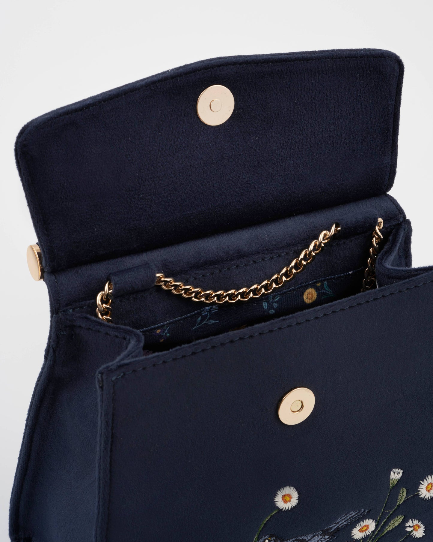 FABLE Blackbird Navy Mini Velvet Tote