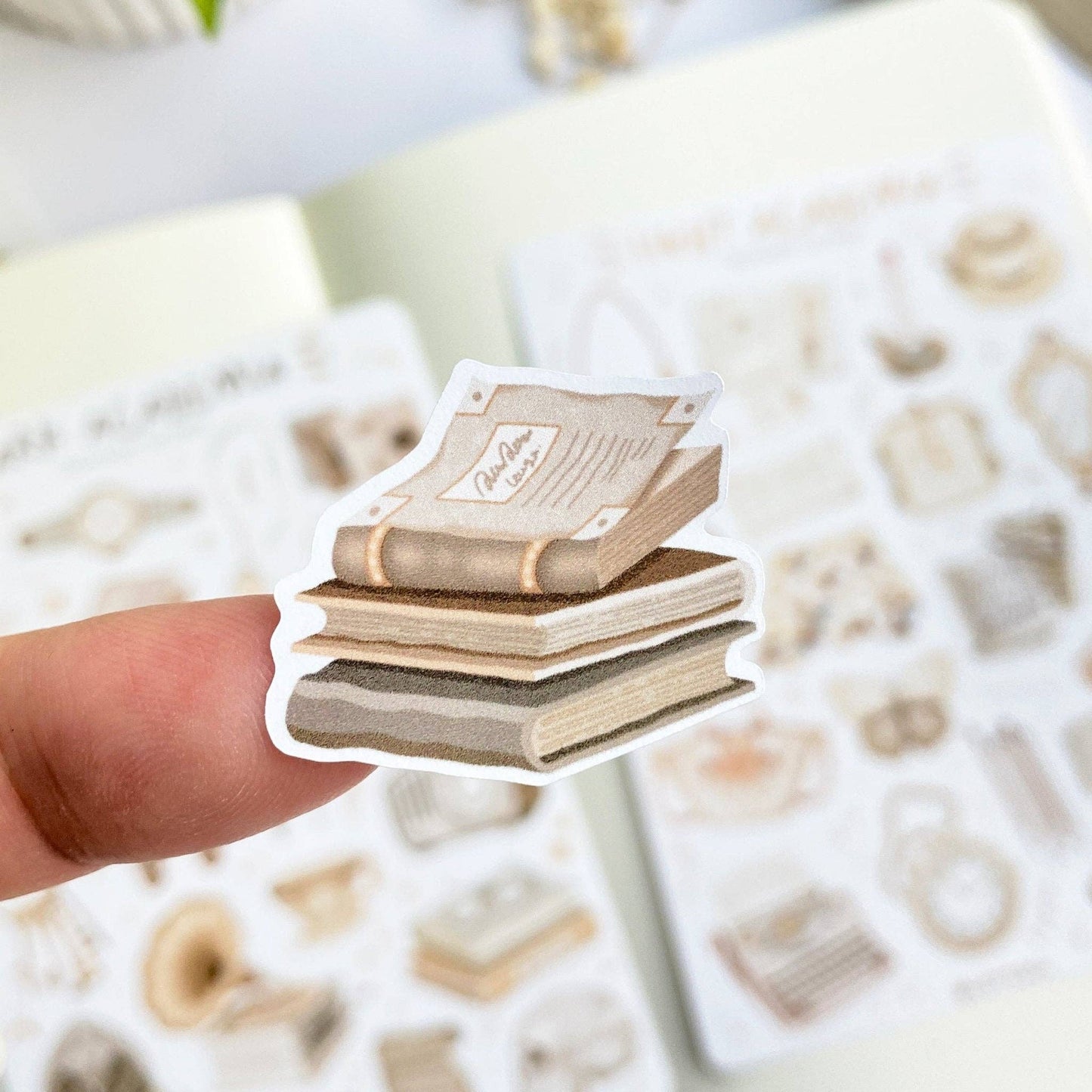 Sticker Sheet - Dark & Light Academia: Semi-Transparent Paper / Both Themes