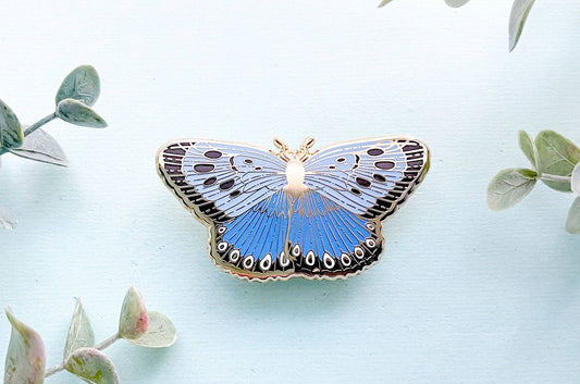 Emalje Pin | Large Blue Butterfly - Tea & Fables