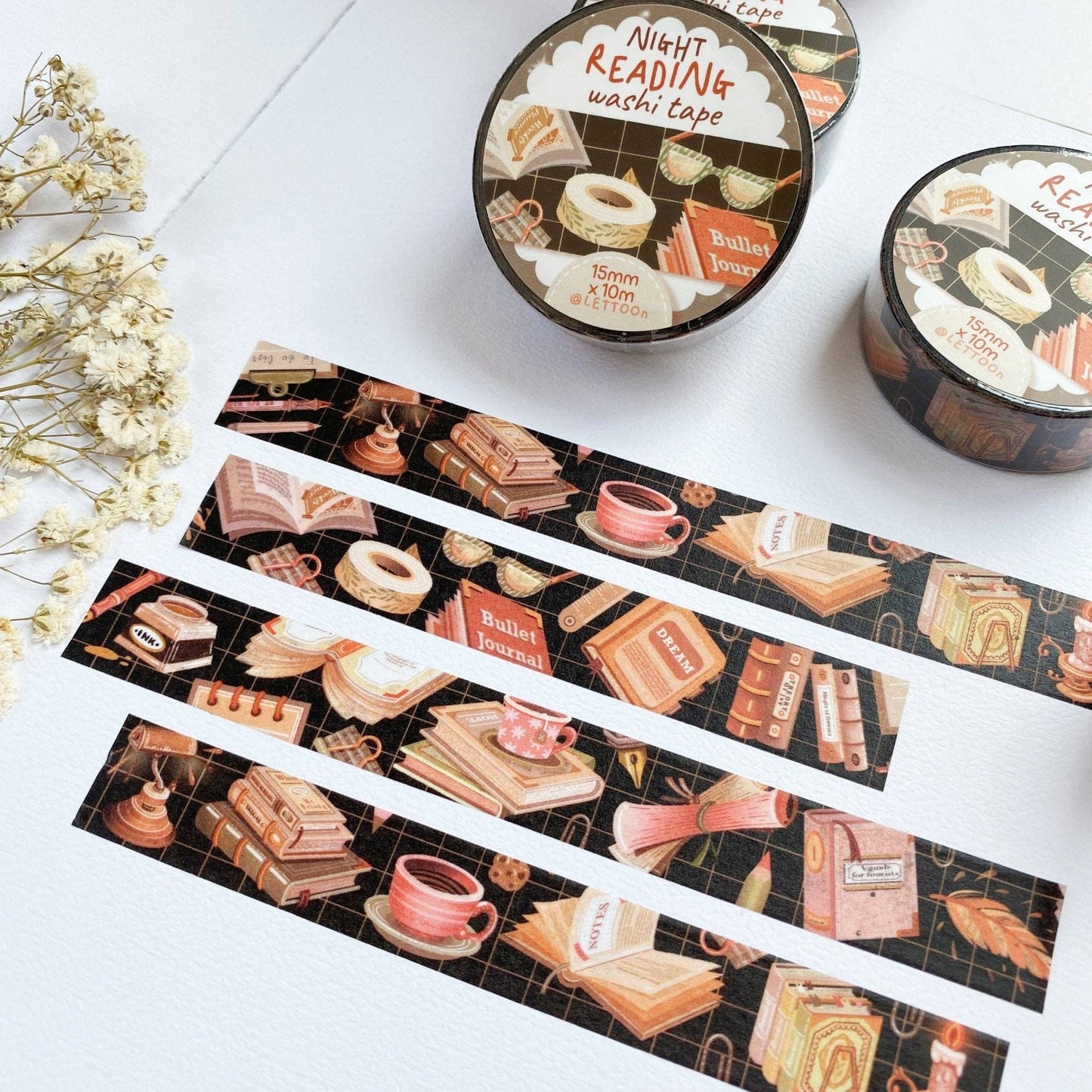 Washi Tape Set - Day & Night Reading - Tea & Fables