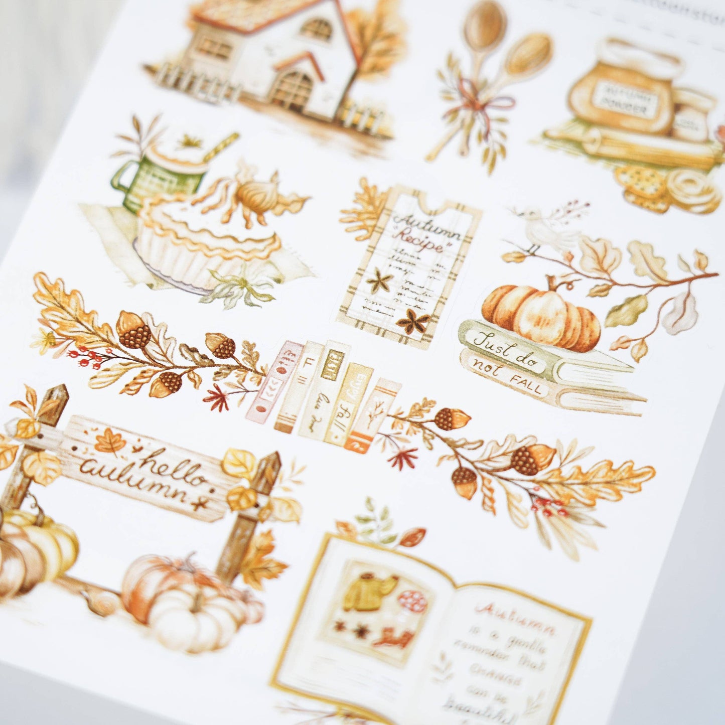 Sticker Sheet - Lovely Fall Season: Textured