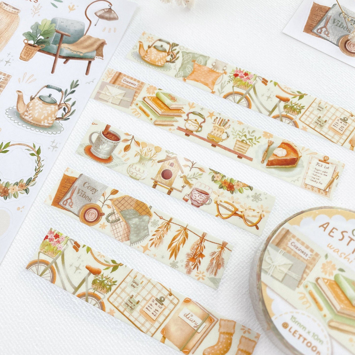 Washi Tape - Cozy Aesthetic - Tea & Fables