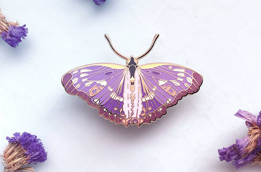 Emalje Pin | Lesser Purple Emperor Butterfly - Tea & Fables