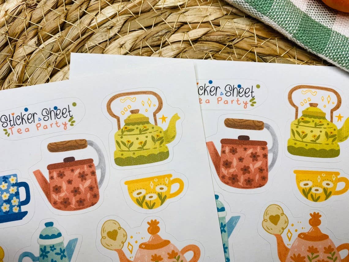 Sticker Sheet: Tea Party