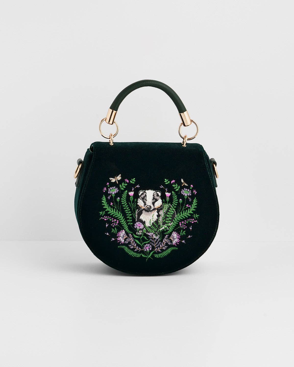 FABLE Badger Embroidered Saddle Bag