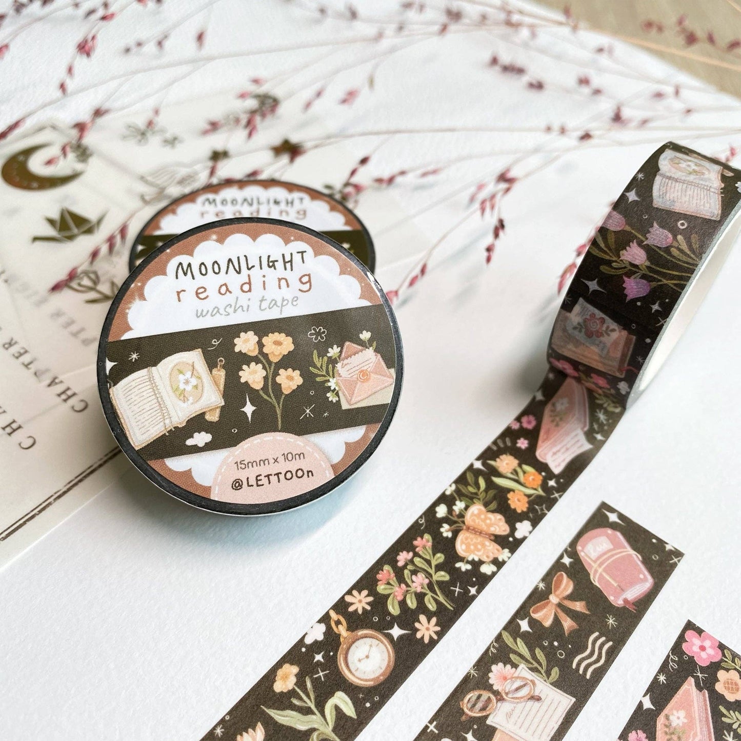 Washi Tape - Moonlight Reading - Tea & Fables